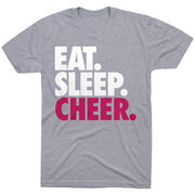 Cheerleading T-Shirt Short Sleeve Eat. Sleep. Cheer.