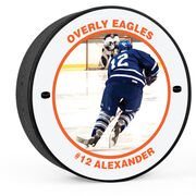 Personalized Your Photo with Text Hockey Puck