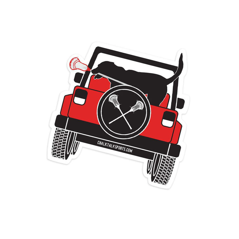 Guys Lacrosse Sticker - Chillax Cruiser