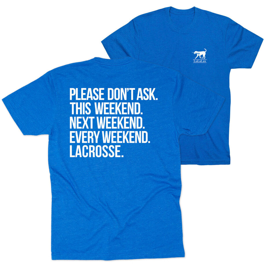 Girls Lacrosse Short Sleeve T-Shirt - All Weekend Lacrosse (Back Design) 