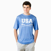 Guys Lacrosse Short Sleeve Performance Tee - USA