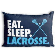 Guys Lacrosse Pillowcase - Eat Sleep Lacrosse