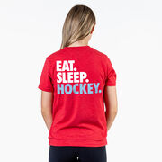 Hockey Short Sleeve T-Shirt - Eat. Sleep. Hockey (Back Design)
