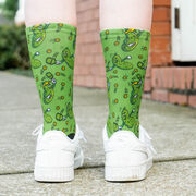 Pickleball Graphic Flex Mid-Calf Socks - Big Dill