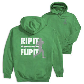 Baseball Hooded Sweatshirt - Rip It Flip It (Back Design)