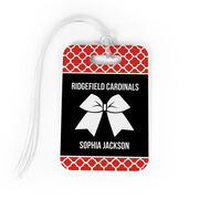 Cheerleading Bag/Luggage Tag - Personalized Cheer Squad with Bow