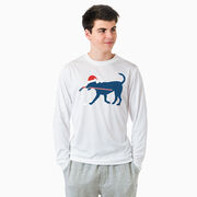 Hockey Long Sleeve Performance Tee - Christmas Dog