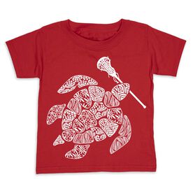 Girls Lacrosse Toddler Short Sleeve Shirt - Lax Turtle