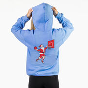 Basketball Hooded Sweatshirt - Slam Dunk Santa (Back Design)