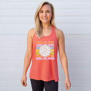 Volleyball Flowy Racerback Tank Top - Bump, Set, Spike