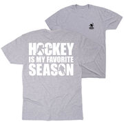 Hockey Short Sleeve T-Shirt - Hockey Is My Favorite Season (Back Design)