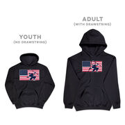 Hockey Hooded Sweatshirt - Patriotic Hockey