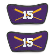 Softball Repwell&reg; Sandal Straps - Crossed Bats with Numbers