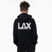 Guys Lacrosse Hooded Sweatshirt - I'd Rather Lax (Back Design)