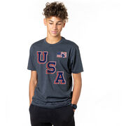 Hockey T-Shirt Short Sleeve - Hockey USA Gold