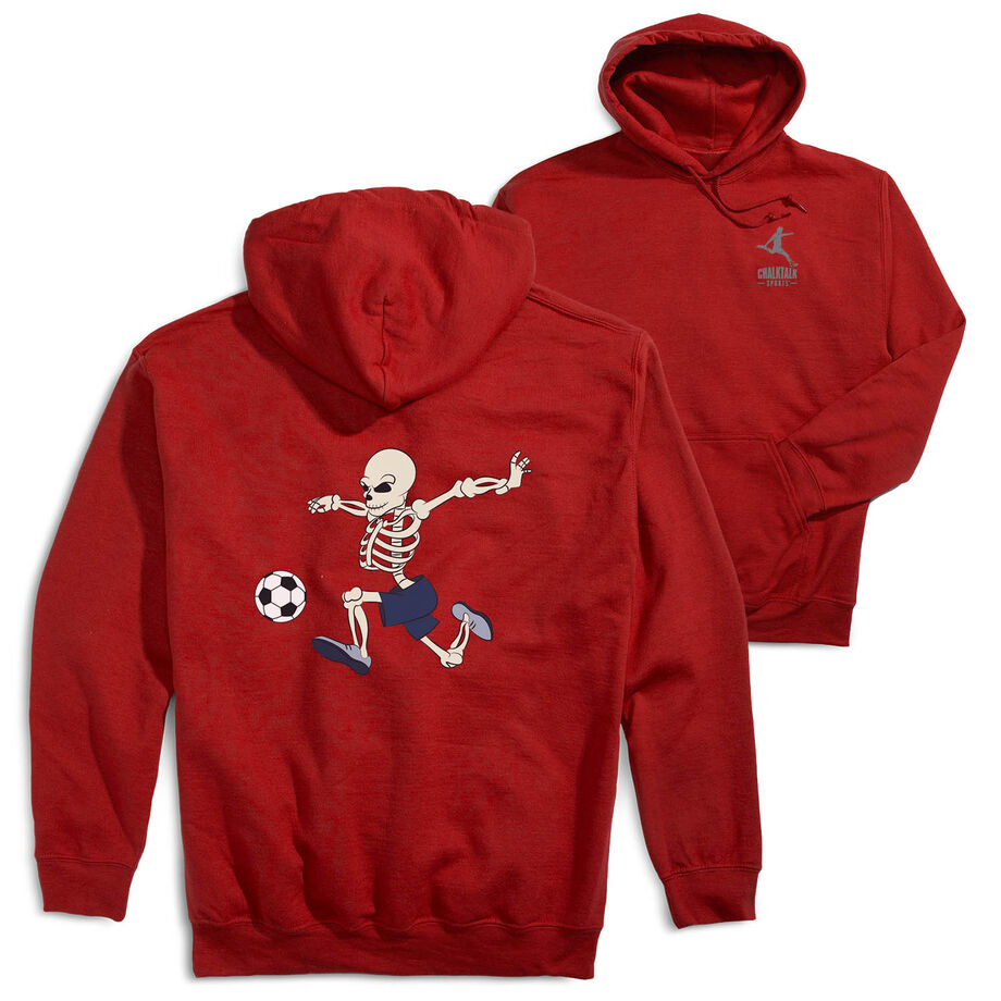 Soccer Hooded Sweatshirt - Skeleton Striker (Back Design)