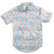Baseball Performance Short Sleeve Button Down Shirt - I Scream