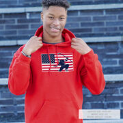 Hockey Hooded Sweatshirt - Patriotic Hockey