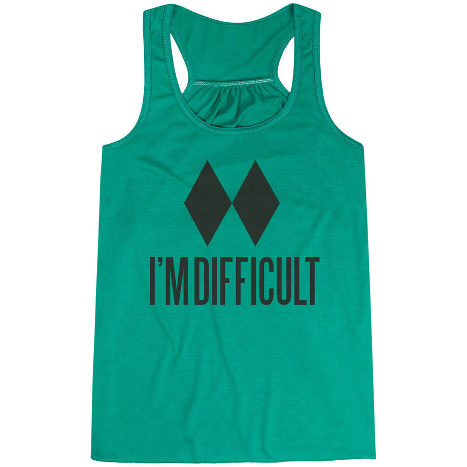 Skiing & Snowboarding Flowy Racerback Tank Top - I'm Difficult