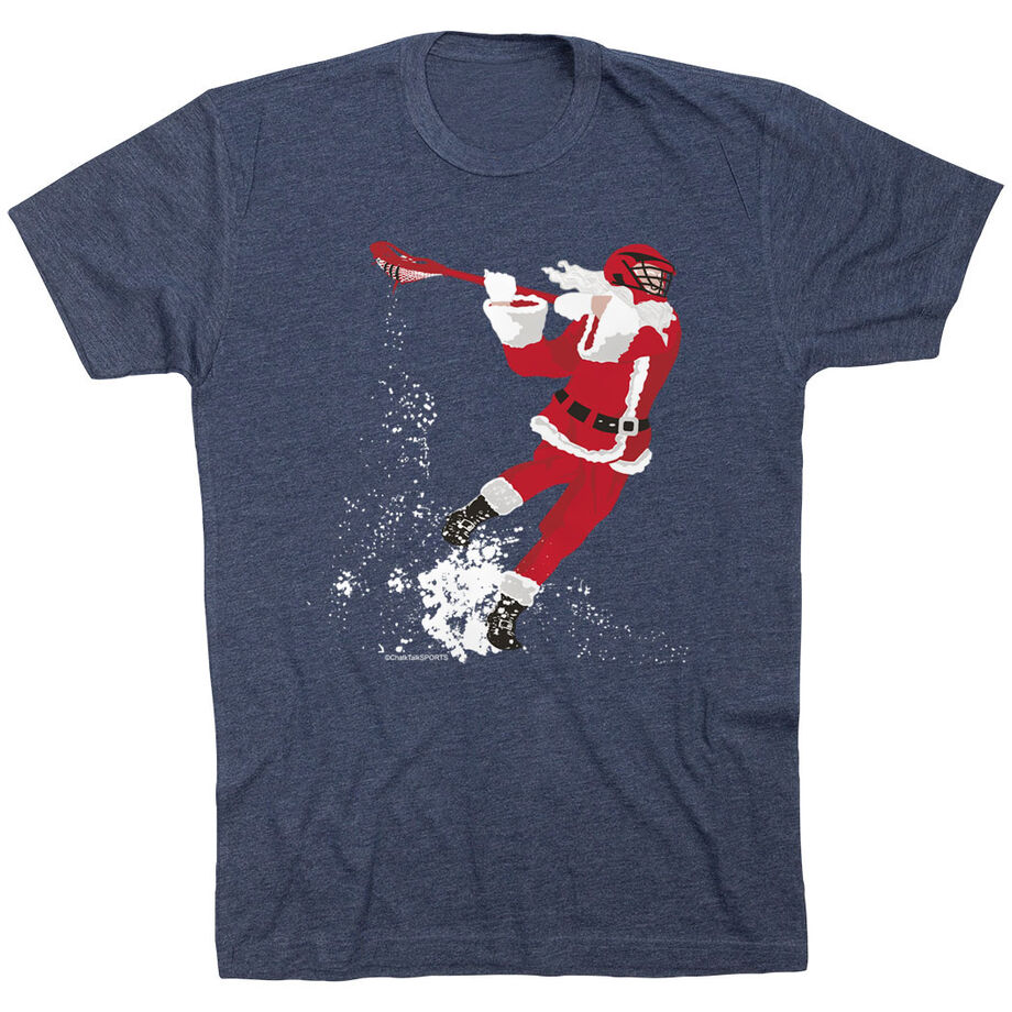 Guys Lacrosse Short Sleeve T-Shirt - Santa Laxer