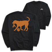Basketball Crewneck Sweatshirt - Baxter The Basketball Dog (Back Design)