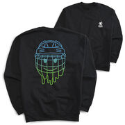 Hockey Crewneck Sweatshirt - Have An Ice Day Smiley (Back Design)