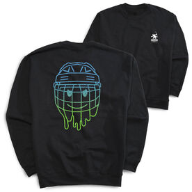 Hockey Crewneck Sweatshirt - Have An Ice Day Smiley (Back Design)