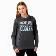 Hockey Long Sleeve Performance Tee - Hockey Girls Are Cooler