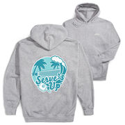 Pickleball Hooded Sweatshirt - Serve's Up (Back Design)