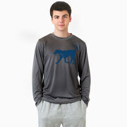 Hockey Long Sleeve Performance Tee - Rocky The Hockey Dog