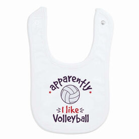 Volleyball Baby Bib - Apparently, I Like Volleyball