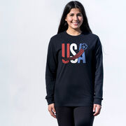 Soccer Tshirt Long Sleeve - USA Patriotic