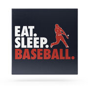 Baseball Canvas Wall Art - Eat Sleep Baseball