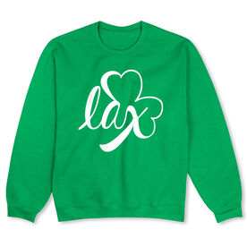 Girls Lacrosse Crewneck Sweatshirt - Lax Shamrock