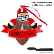 Football Ornament - Football Santa