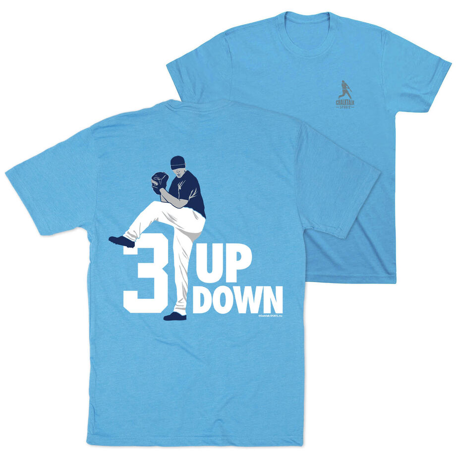 Baseball Short Sleeve T-Shirt - 3 Up 3 Down (Back Design)