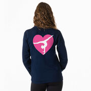 Gymnastics Tshirt Long Sleeve - Gymnast Heart (Back Design)