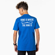 Hockey Short Sleeve T-Shirt - Home Is Where The Rink Is (Back Design)