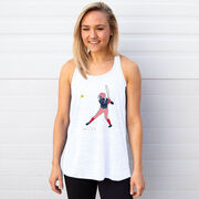 Softball Flowy Racerback Tank Top - Softball Star