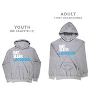 Lacrosse Hooded Sweatshirt - Eat. Sleep. Lacrosse.