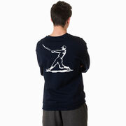 Baseball Crewneck Sweatshirt - Baseball Player (Back Design)