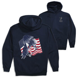 Guys Lacrosse Hooded Sweatshirt - Lacrosse Eagle (Back Design)