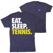 Tennis Short Sleeve T-Shirt - Eat. Sleep. Tennis. (Back Design)