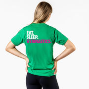 Gymnastics Short Sleeve T-Shirt - Eat. Sleep. Gymnastics. (Back Design)