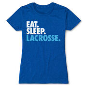 Girls Lacrosse Women's Everyday Tee - Eat. Sleep. Lacrosse.