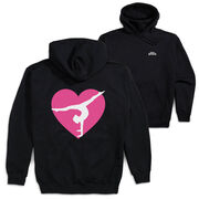 Gymnastics Hooded Sweatshirt - Gymnast Heart (Back Design)