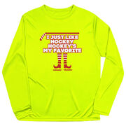 Hockey Long Sleeve Performance Tee - Hockey's My Favorite