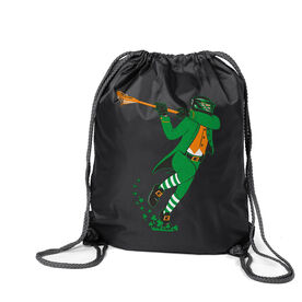 Guys Lacrosse Drawstring Backpack - Lacrosse Leprechaun