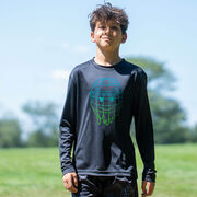 Hockey Long Sleeve Performance Tee - Have An Ice Day Smiley