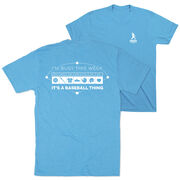 Baseball Short Sleeve T-Shirt - 24-7 Baseball (Back Design)